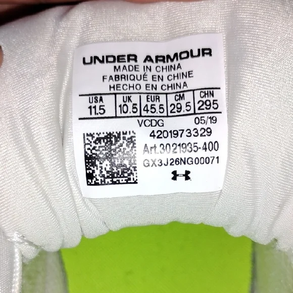 Under Armour Yard Trainer - Turf Men's Sneakers  Blue and White 11.5 - Picture 3 of 5